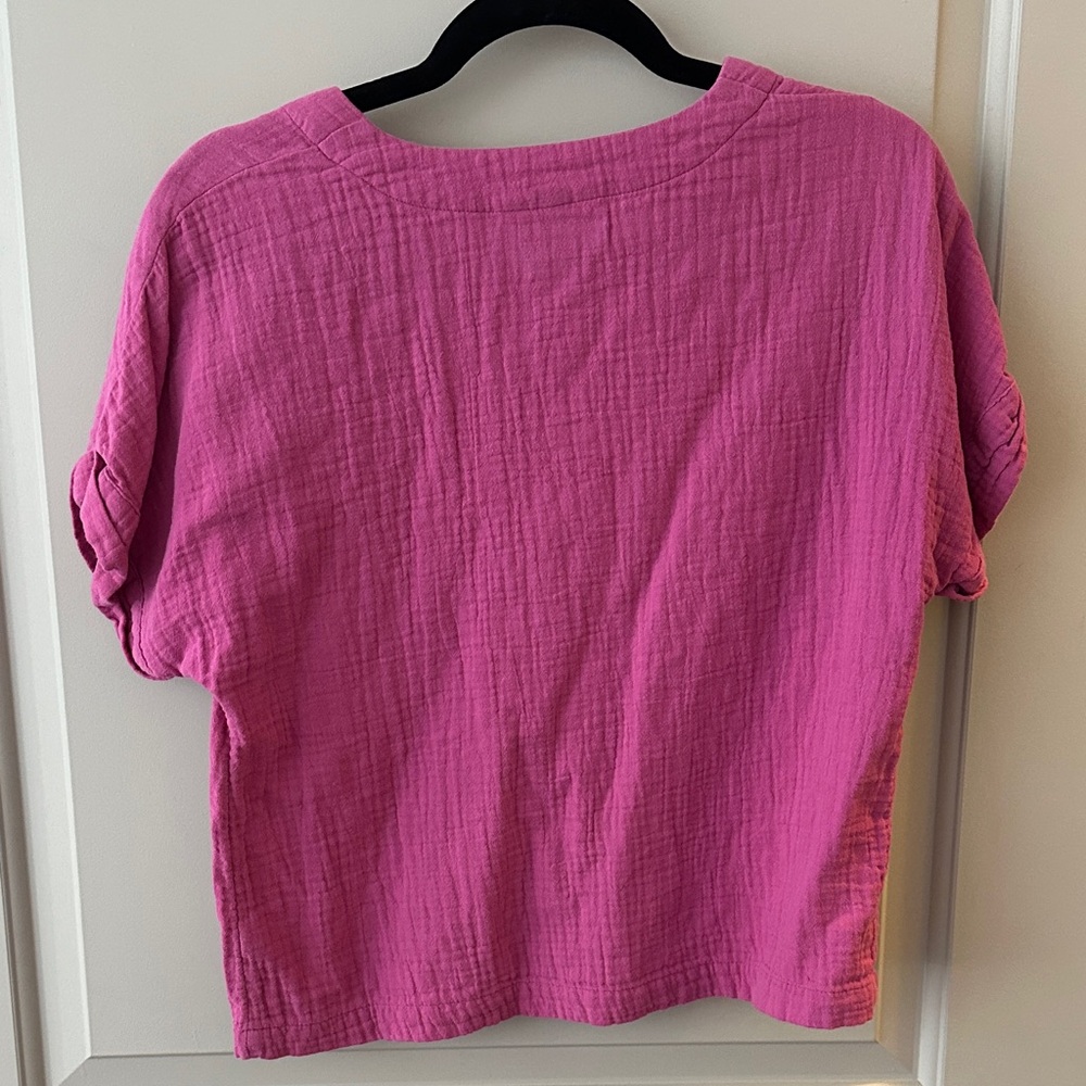 Universal Thread Magenta V-Neck Blouse - Picture 3 of 3